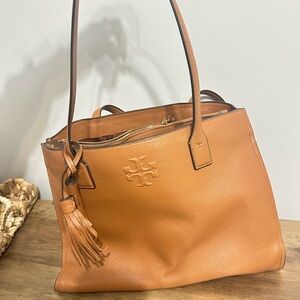 Tory Burch Tan Leather Tote Bag